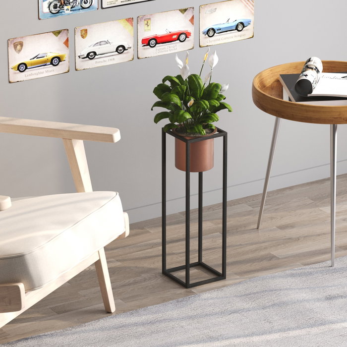 Aberto Design Maceta Decorativa GED-023-B Negro y Cobre Aberto Design Maceta Decorativa GED-023-B Negro y Cobre